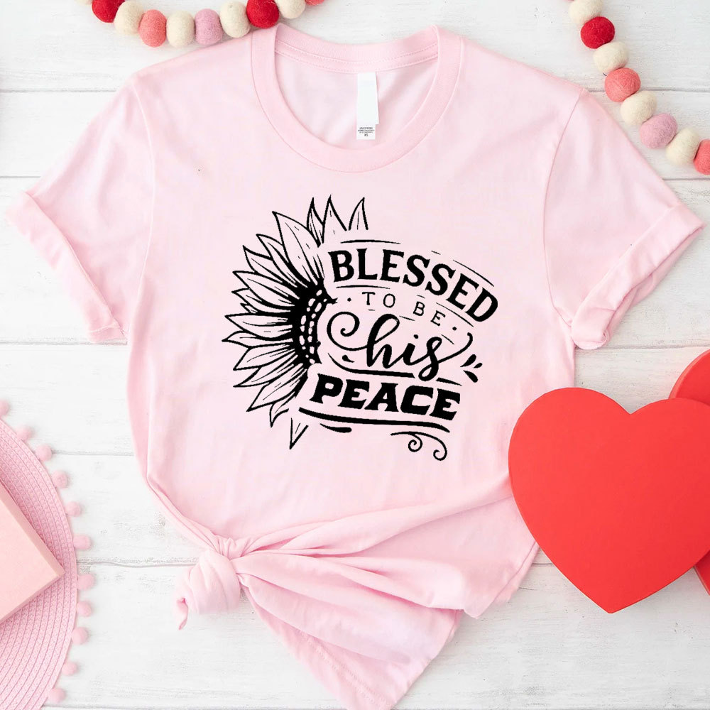 Blessed To Be Her Strength Christian Couple T-Shirt