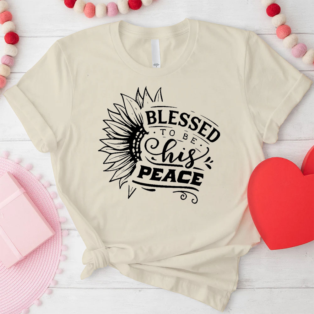 Blessed To Be Her Strength Christian Couple T-Shirt