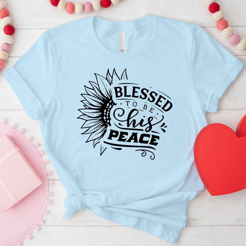 Blessed To Be Her Strength Christian Couple T-Shirt