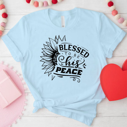 Blessed To Be Her Strength Christian Couple T-Shirt