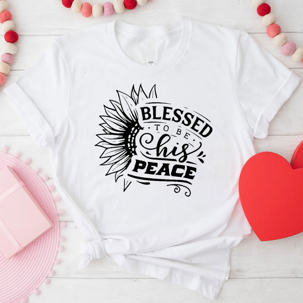 Blessed To Be Her Strength Christian Couple T-Shirt