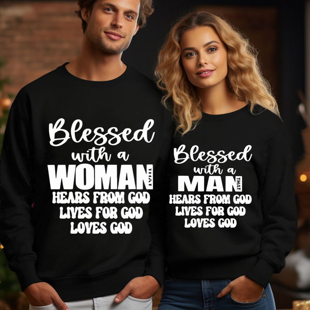 He Who Finds A Wife Finds A Good Thing His Good Thing Christian Couple Sweatshirt