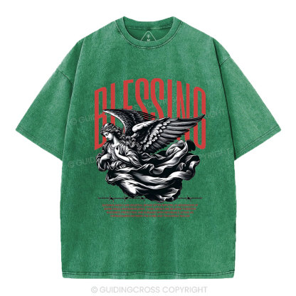 Blessing Angles Christian Washed T-Shirt