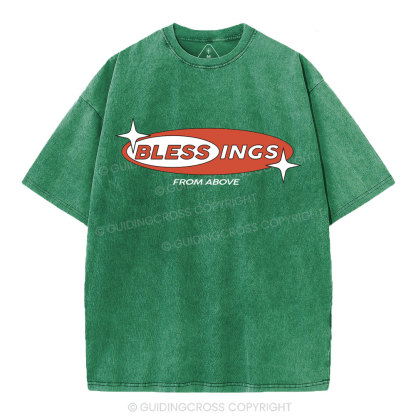 Blessing From Above  Christian Washed T-Shirt