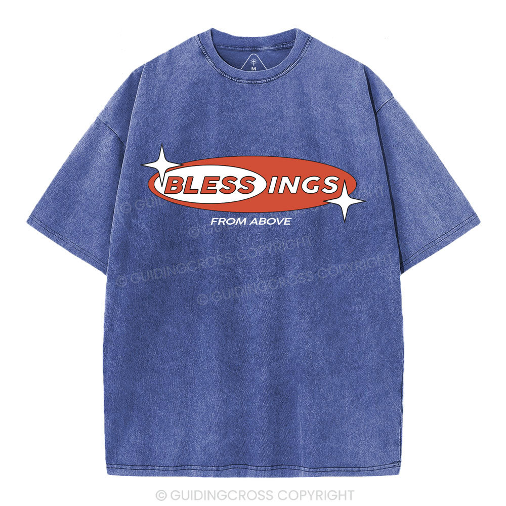 Blessing From Above  Christian Washed T-Shirt
