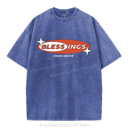 Blessing From Above  Christian Washed T-Shirt