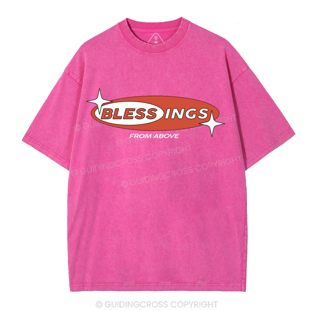 Blessing From Above  Christian Washed T-Shirt