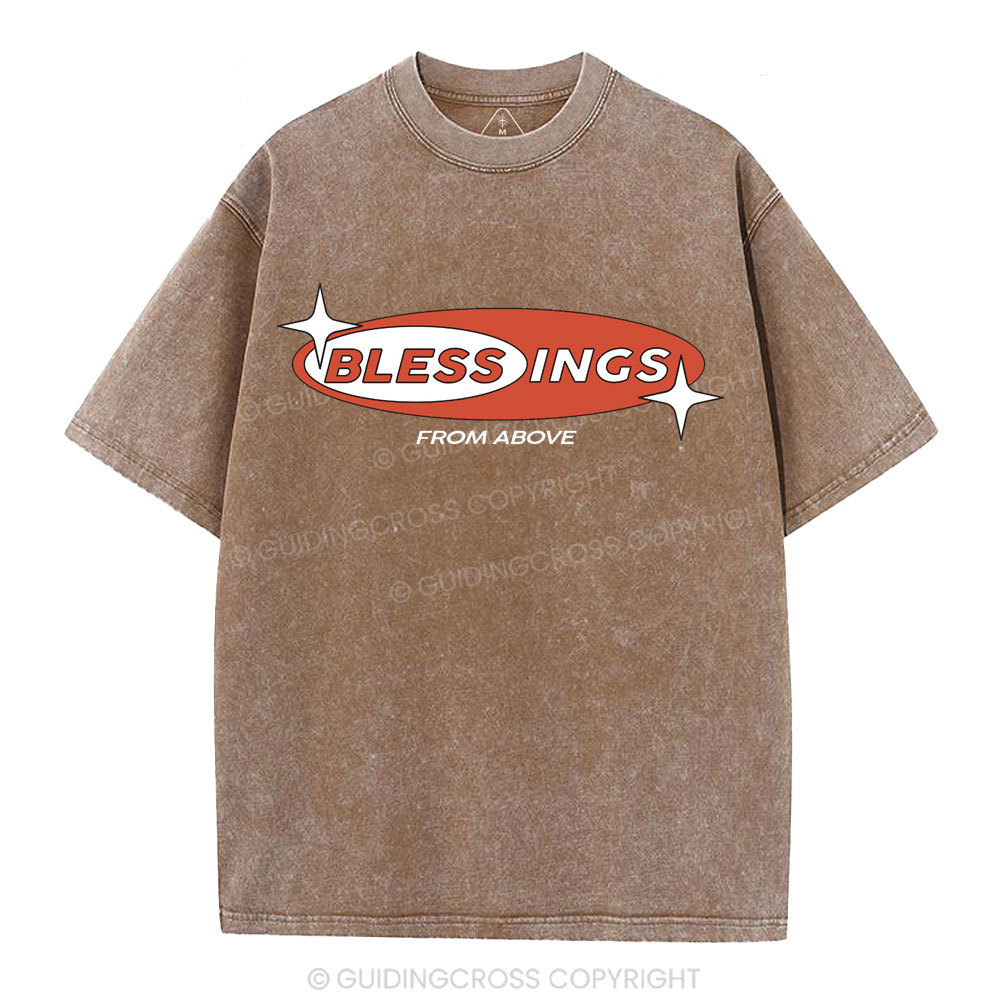 Blessing From Above  Christian Washed T-Shirt