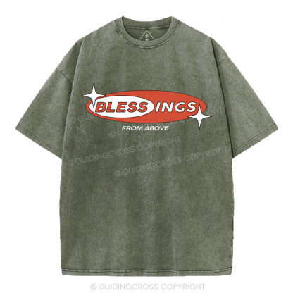 Blessing From Above  Christian Washed T-Shirt