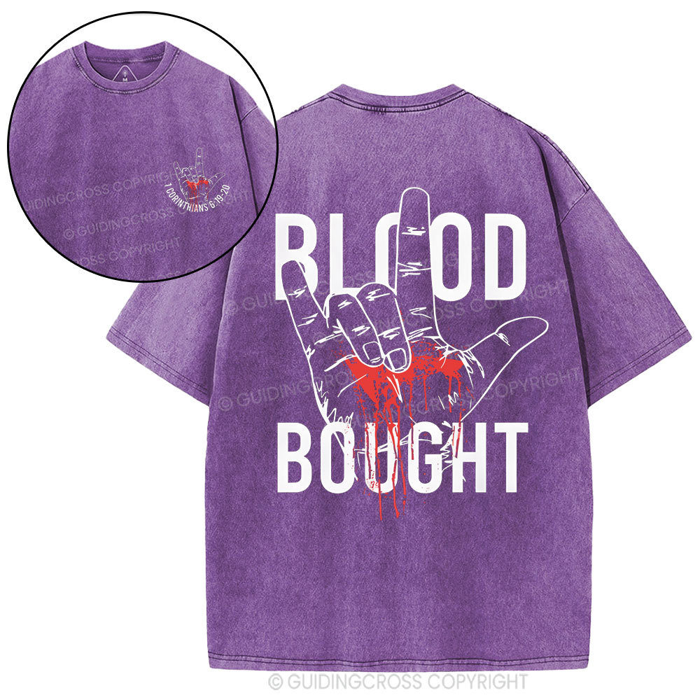 Blood Bought Christian Washed T-Shirt