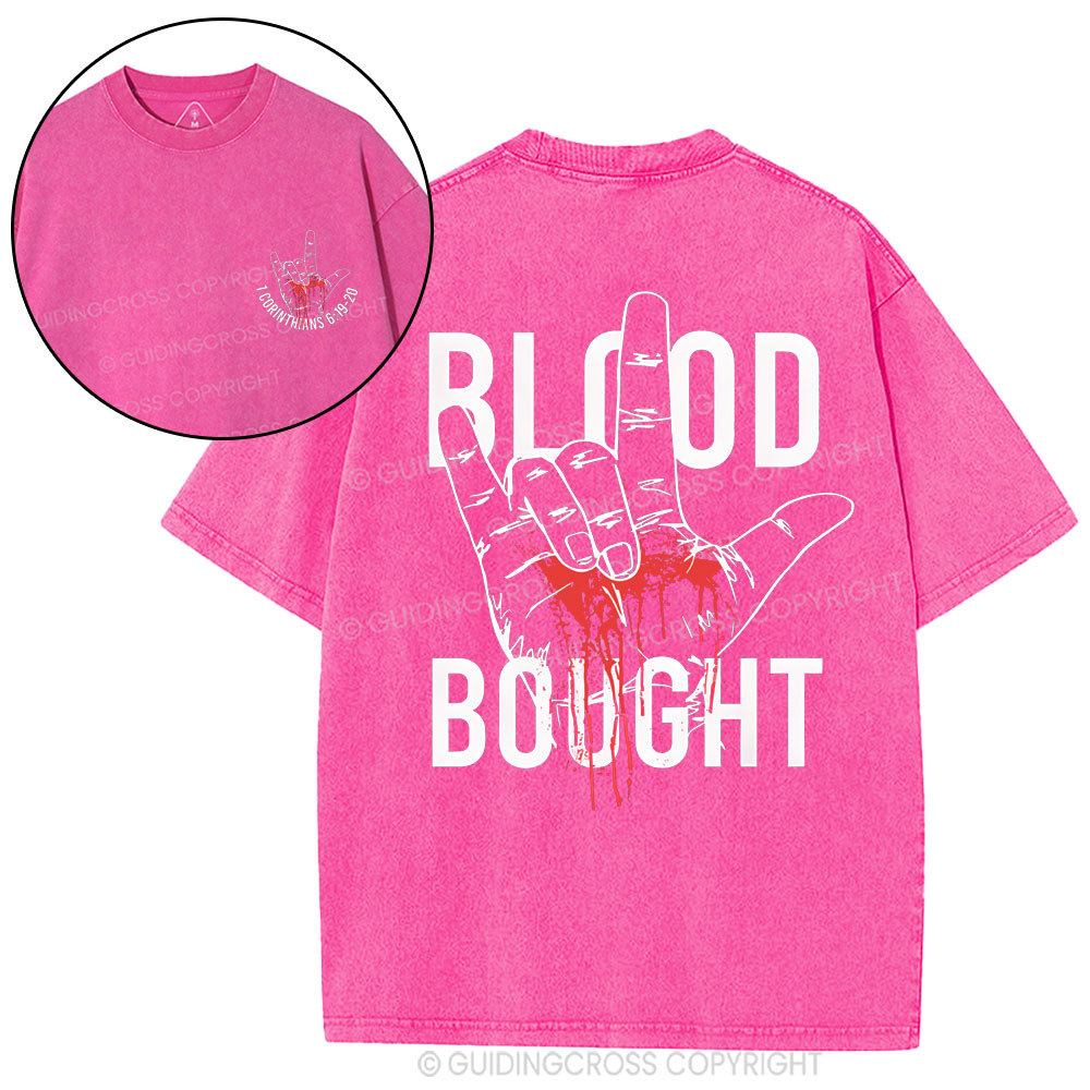 Blood Bought Christian Washed T-Shirt