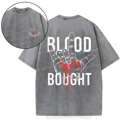 Blood Bought Christian Washed T-Shirt