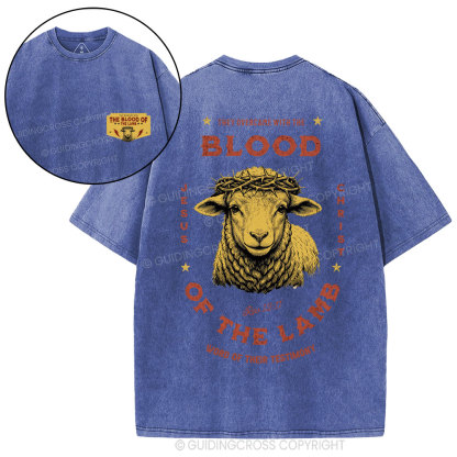 Blood Of The Lamb Christian Washed T-Shirt
