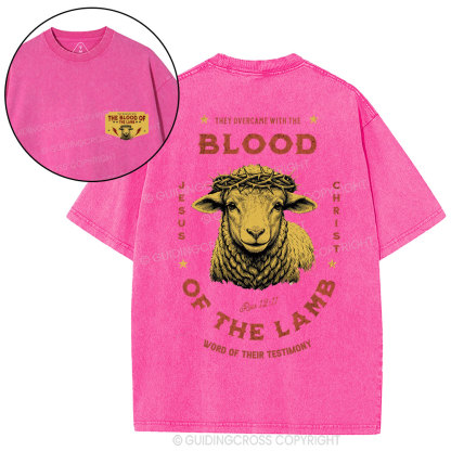 Blood Of The Lamb Christian Washed T-Shirt