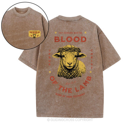 Blood Of The Lamb Christian Washed T-Shirt