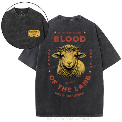 Blood Of The Lamb Christian Washed T-Shirt