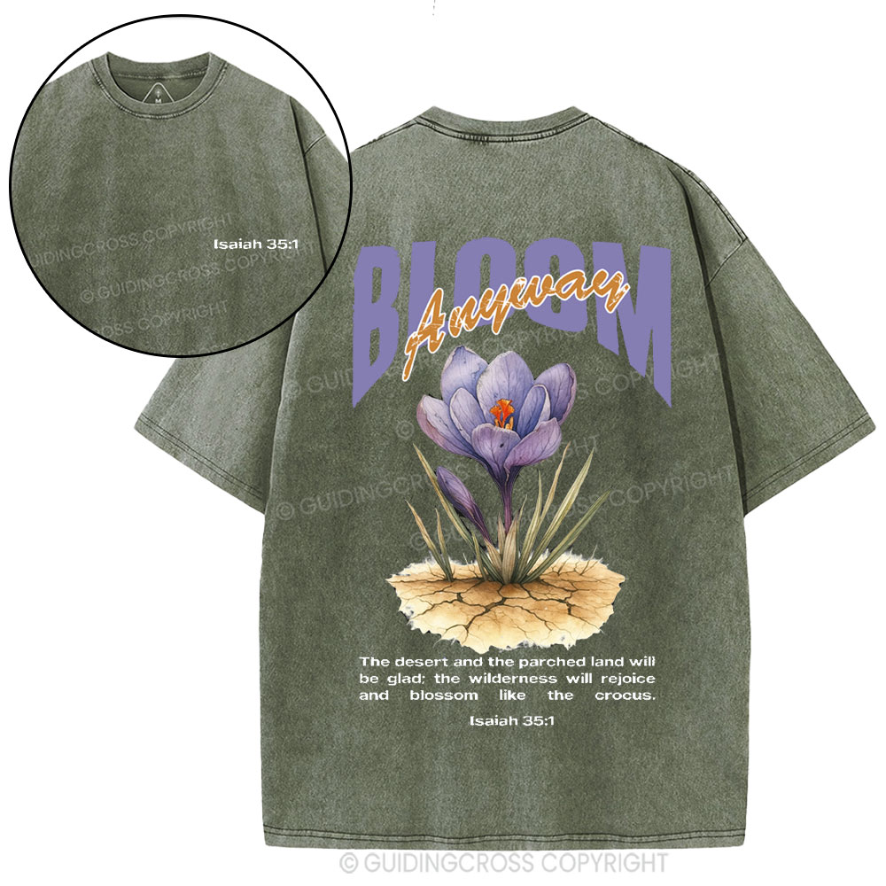 Bloom Anyway Christian Washed T-Shirt