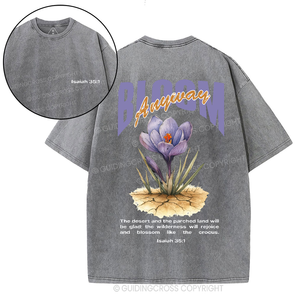 Bloom Anyway Christian Washed T-Shirt