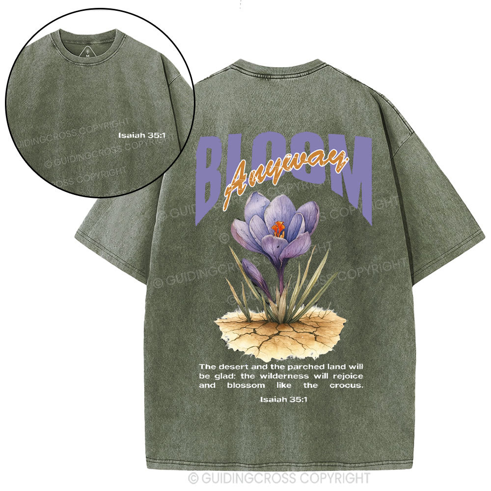 Bloom Anyway Christian Washed T-Shirt
