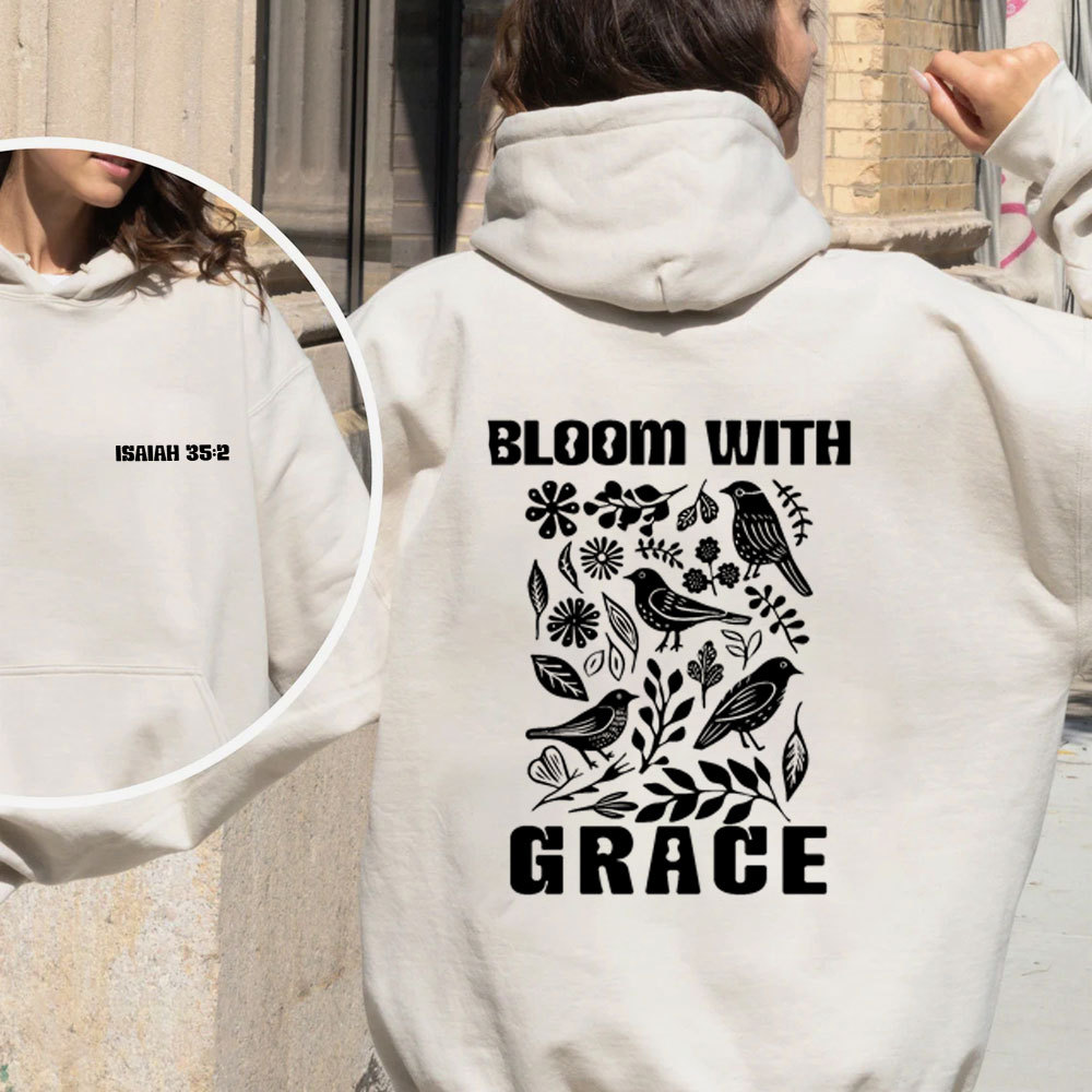 Bloom With Grace Christian Washed T-Shirt