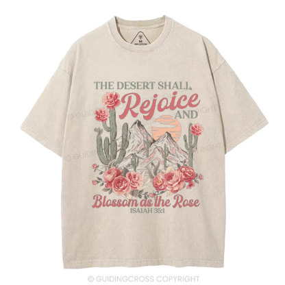 Blossom As The Rose Christian Washed T-Shirt