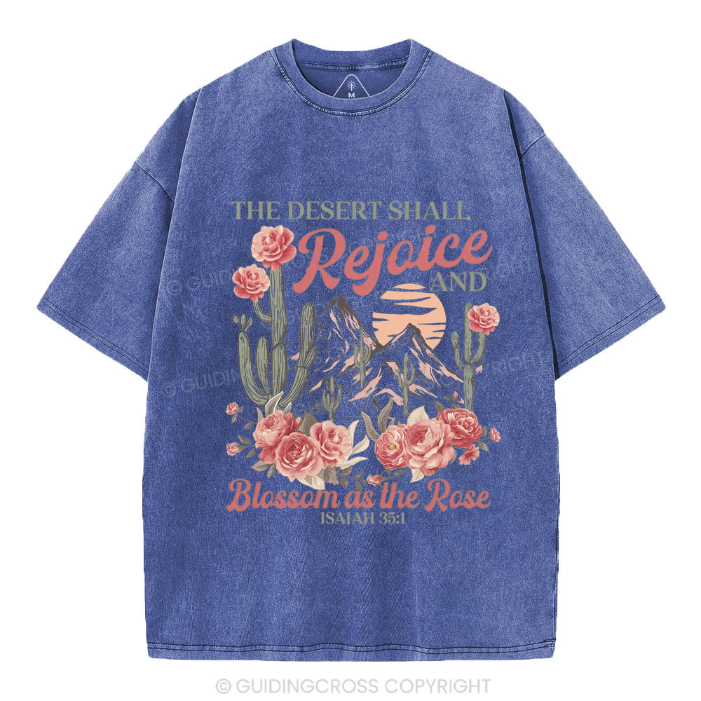Blossom As The Rose Christian Washed T-Shirt