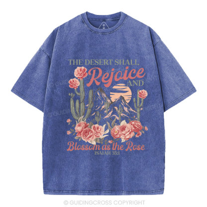 Blossom As The Rose Christian Washed T-Shirt