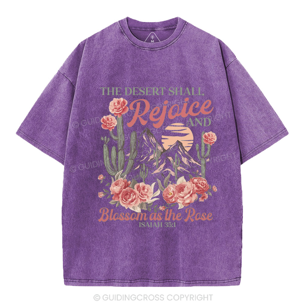Blossom As The Rose Christian Washed T-Shirt
