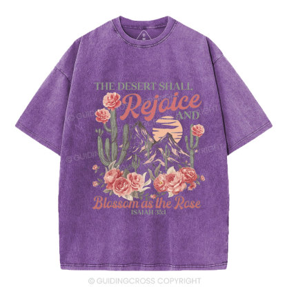 Blossom As The Rose Christian Washed T-Shirt