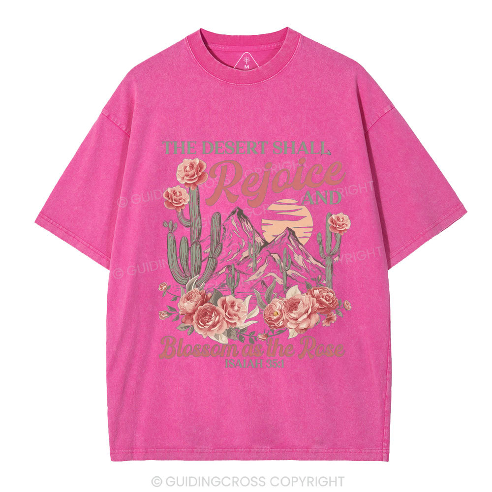 Blossom As The Rose Christian Washed T-Shirt
