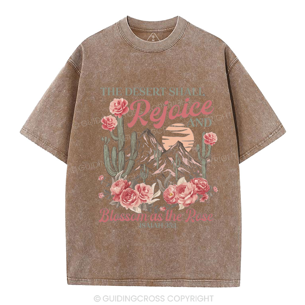 Blossom As The Rose Christian Washed T-Shirt