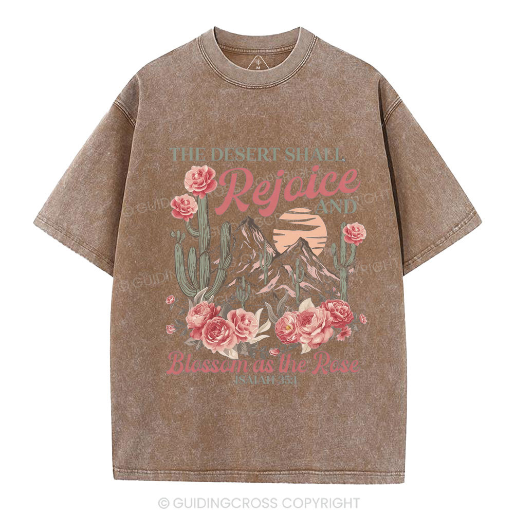 Blossom As The Rose Christian Washed T-Shirt