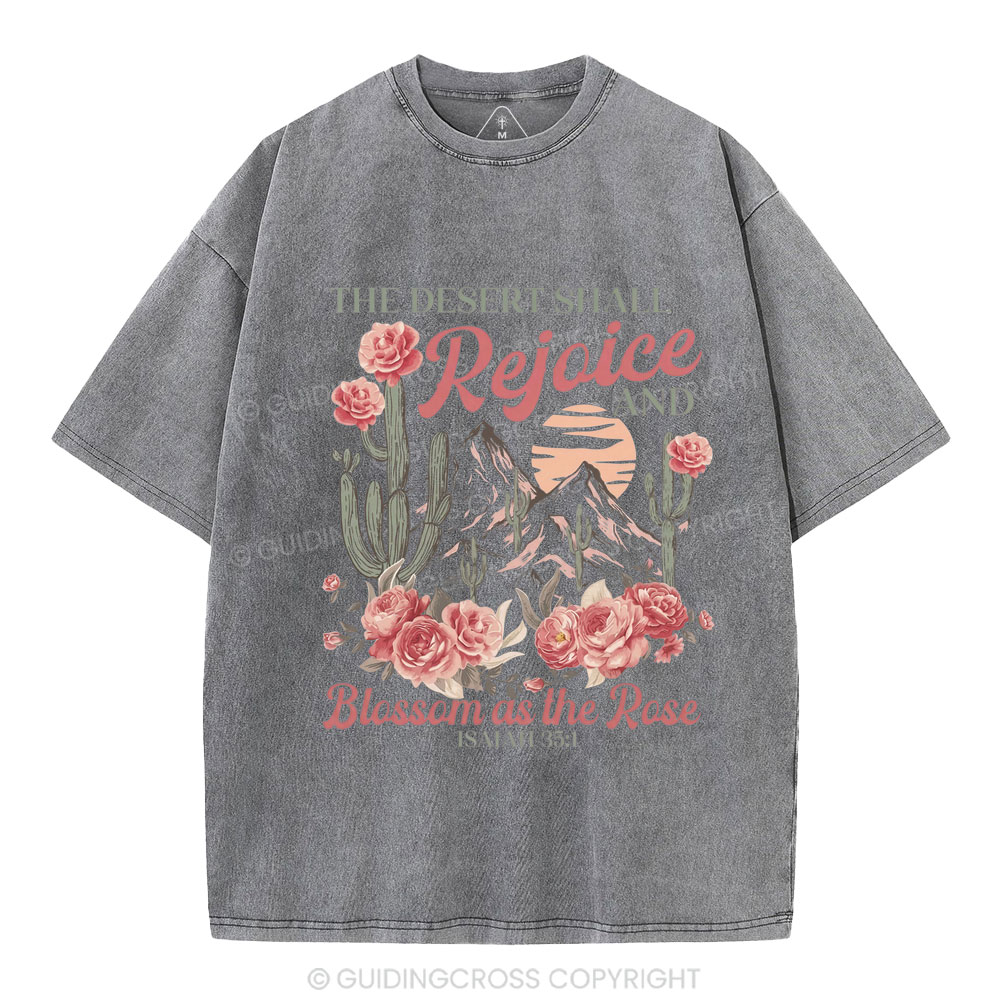 Blossom As The Rose Christian Washed T-Shirt