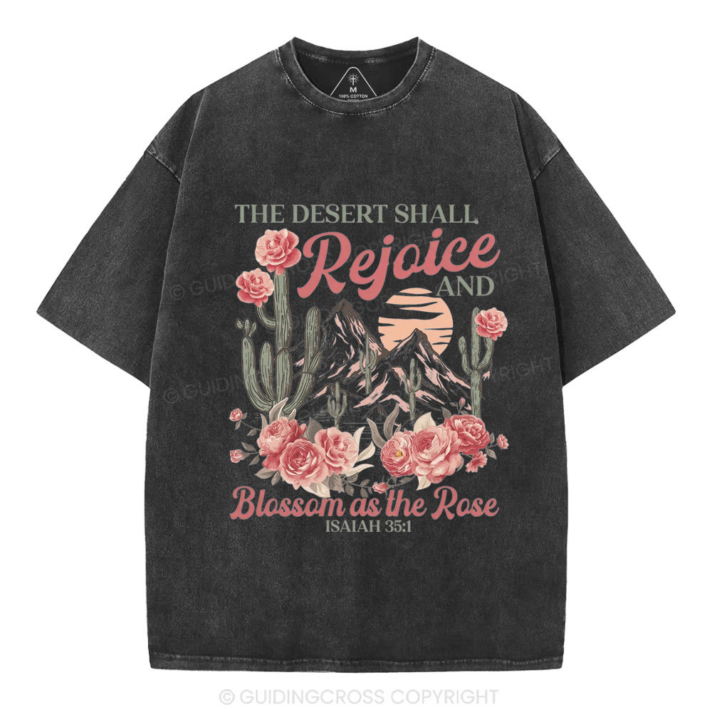 Blossom As The Rose Christian Washed T-Shirt