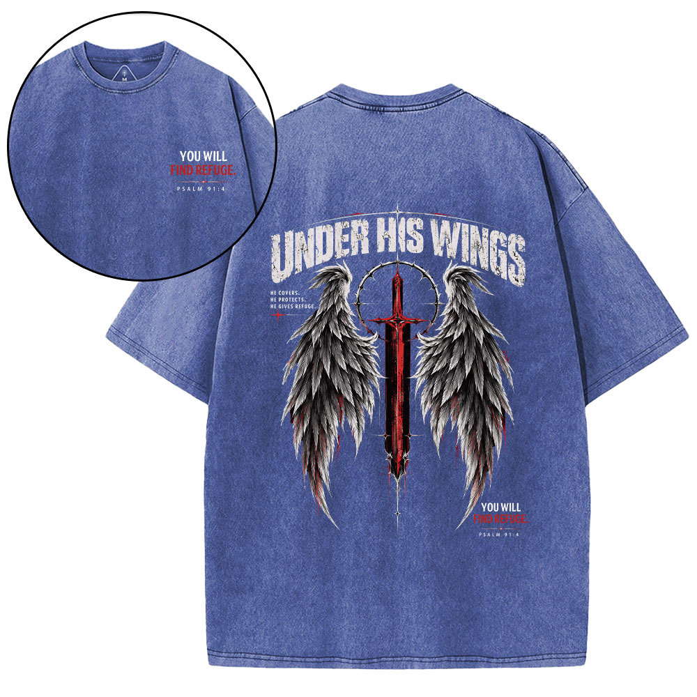 You Will Find Refuge Christian Washed T-Shirt