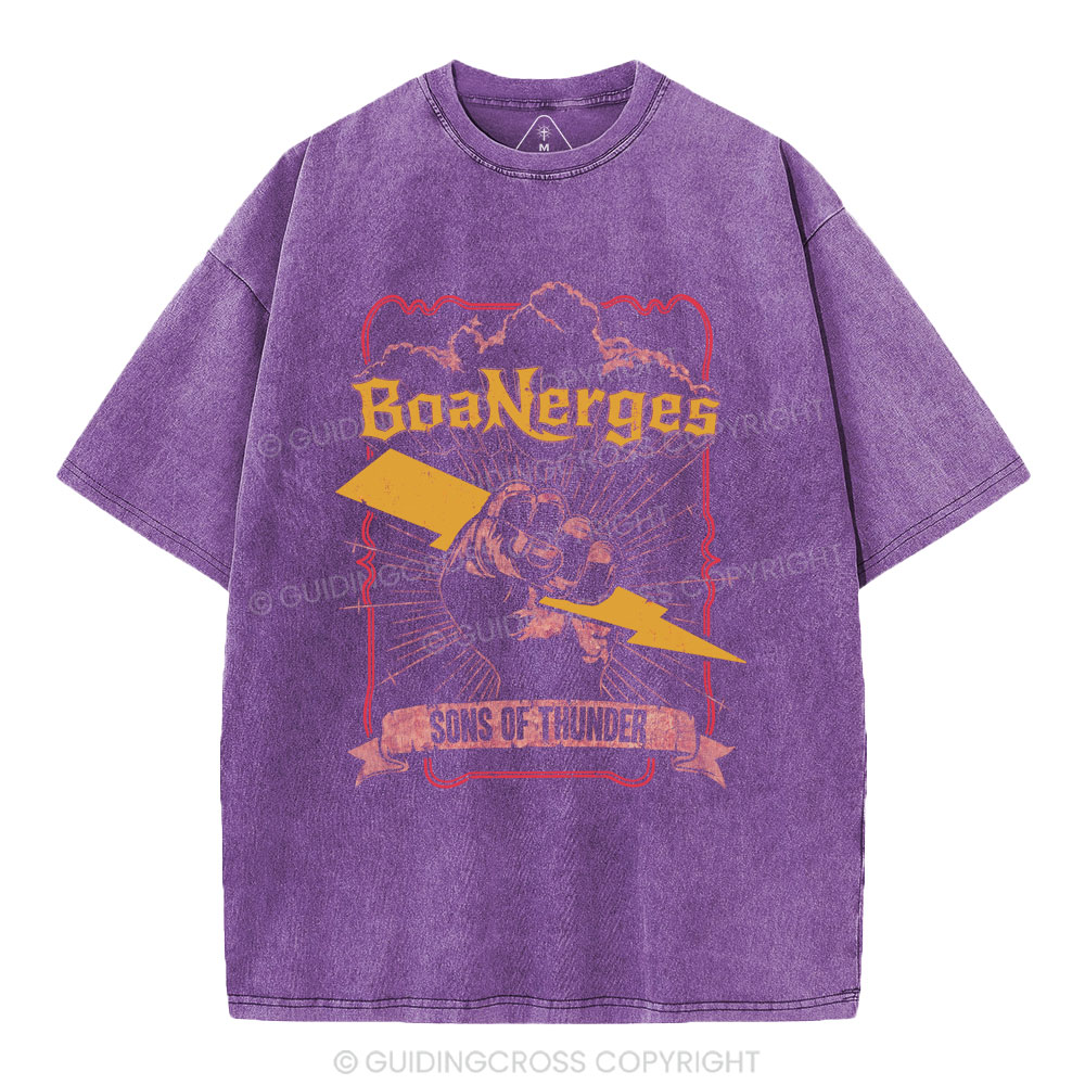 Boanerges Sons Of Thunder Christian Washed T-Shirt
