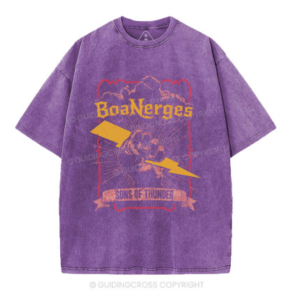 Boanerges Sons Of Thunder Christian Washed T-Shirt