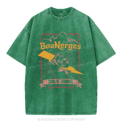 Boanerges Sons Of Thunder Christian Washed T-Shirt