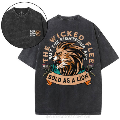 Bold As A Lion Christian Washed T-Shirt