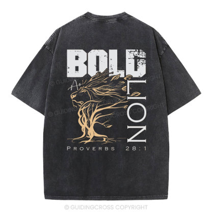 Bold As Lion Christian Washed T-Shirt