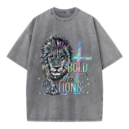 Bold As Lions Christian Washed T-Shirt