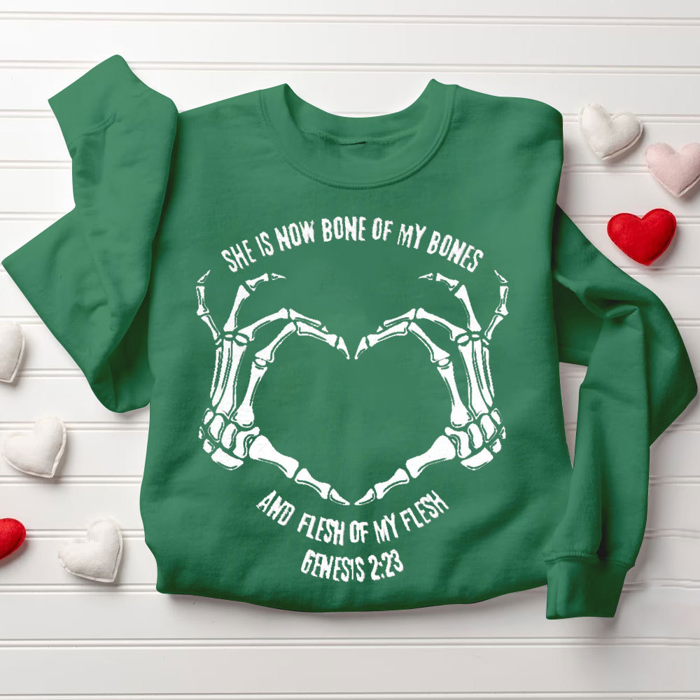 Bone Of Bones And Flesh Of My Flesh Christian Couple Sweatshirt