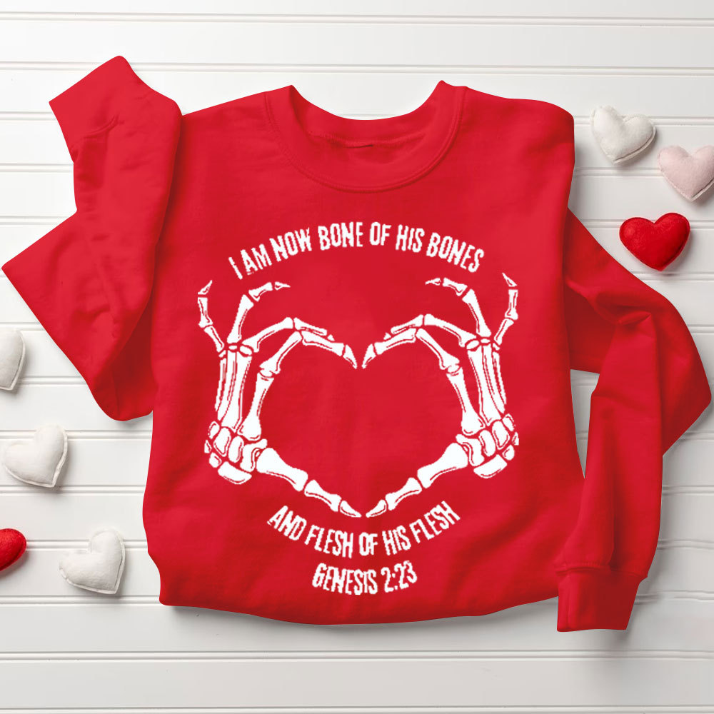 Bone Of Bones And Flesh Of My Flesh Christian Couple Sweatshirt