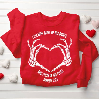 Bone Of Bones And Flesh Of My Flesh Christian Couple Sweatshirt