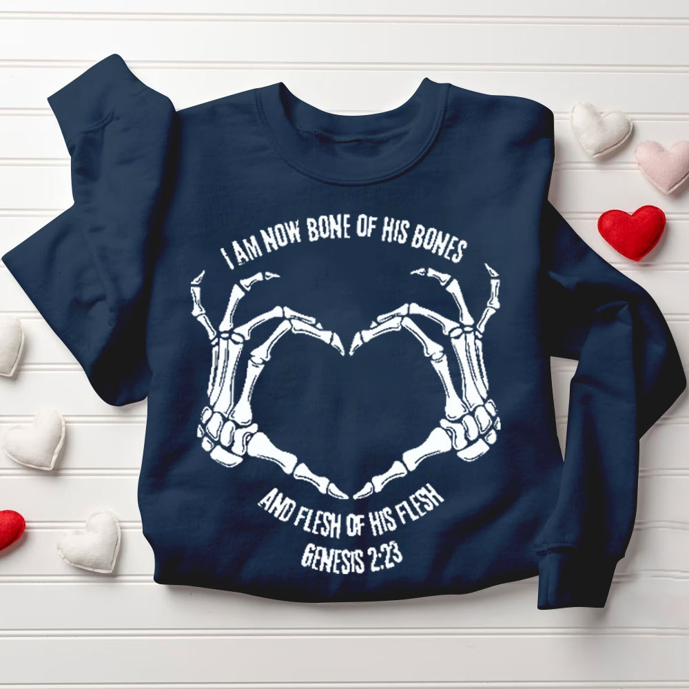 Bone Of Bones And Flesh Of My Flesh Christian Couple Sweatshirt
