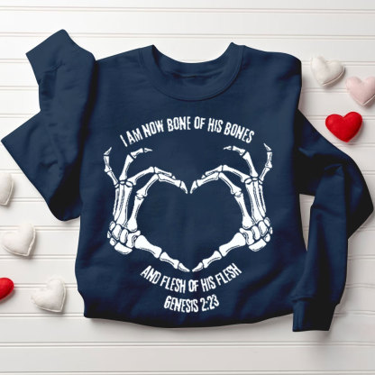 Bone Of Bones And Flesh Of My Flesh Christian Couple Sweatshirt