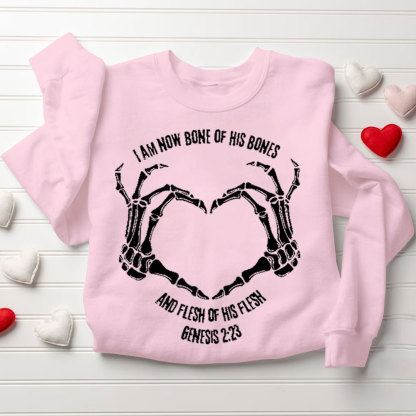 Bone Of Bones And Flesh Of My Flesh Christian Couple Sweatshirt