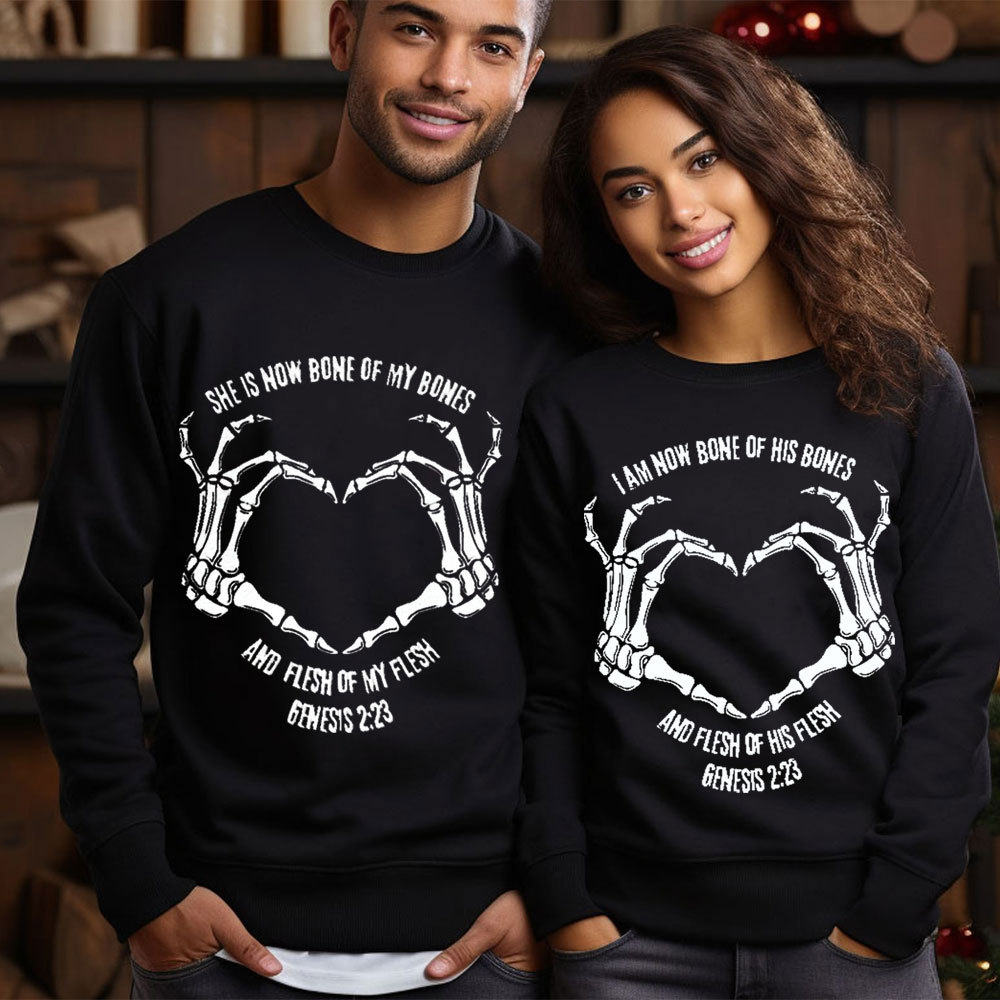 He Who Finds A Wife Finds A Good Thing His Good Thing Christian Couple Sweatshirt