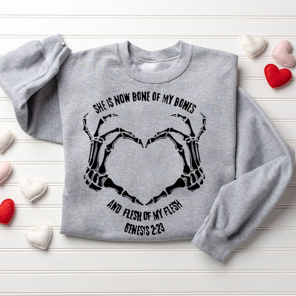 Bone Of Bones And Flesh Of My Flesh Christian Couple Sweatshirt