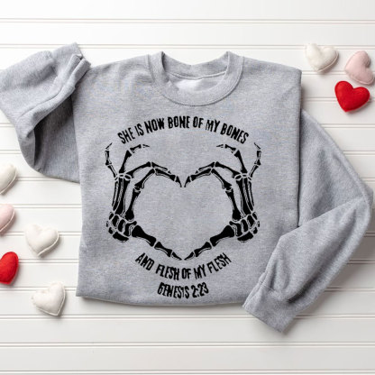 Bone Of Bones And Flesh Of My Flesh Christian Couple Sweatshirt